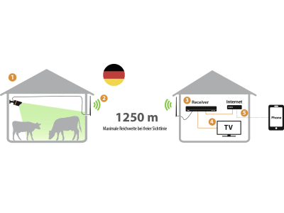 LUDA.FARM IP-Kamera "FarmCam HD" für die Überwachung von Ställen, Abkalbeboxen, Hofbereichen, Maschinenparks, Dieseltanks etc., 1073