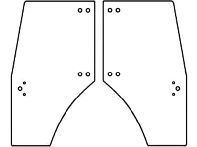 Türscheibe, grün/klar, links/rechts, für Deutz-Fahr Agrofarm, Agroplus, Kabine Agrofarm; Agroplus
