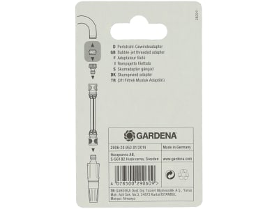 Gardena SB-Perlstrahl-Gewindeadapter Gewinde M 22 IG 02906-20 Gardena SB-Perlstrahl-Gewindeadapter Gewinde M 22 IG 02906-20