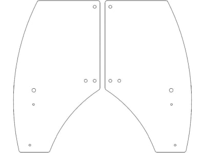 Türscheibe, grün, links/rechts, für John Deere 5000, 6000