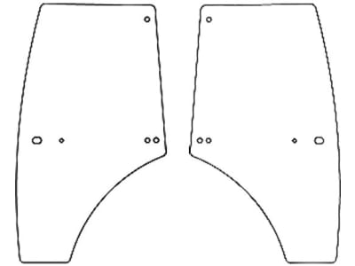 Türscheibe, grün, links/rechts, für Massey Ferguson Kabine 3600 A, Kabine 3600 A