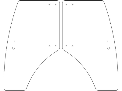 Türscheibe, grün/klar, links/rechts, für Zetor 3000, 4000, 5000, 6000, 7000, Proxima, Kabine Proxima