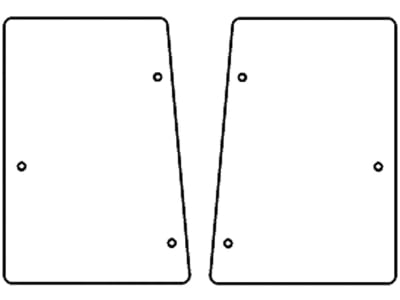 Seitenscheibe, grün, links/rechts, Siebdruck, ausstellbar, für Case IH CX, MX, McCormick CX, MC, MTX