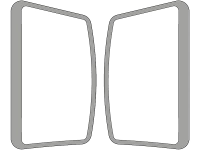 Seitenscheibe, grün, links/rechts, geklebt, Siebdruck, für Deutz-Fahr, Hürlimann, Lamborghini, Same