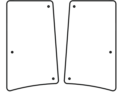 Seitenscheibe, grün, links/rechts, ausstellbar, für John Deere 6000