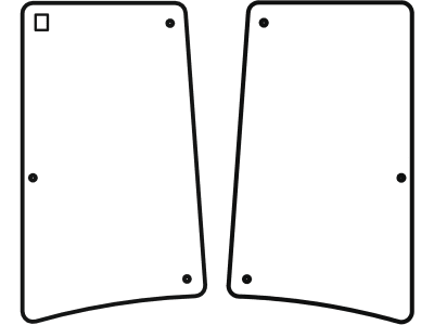 Seitenscheibe, grün, links/rechts, für John Deere 6000 Seitenscheibe, grün, links/rechts, für John Deere 6000