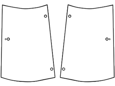 Eckscheibe grün, hinten links/rechts, für Fendt Farmer 300, Favorit, Vario 300, 900, Geräteträger Eckscheibe grün, hinten links/rechts, für Fendt Farmer 300, Favorit, Vario 300, 900, Geräteträger
