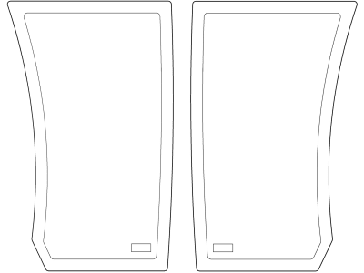 Frontscheibe, grün, unten links/rechts, geklebt, Siebdruck, für Deutz-Fahr Agrotron K, Lamborghini R, Kabine K; K Profiline