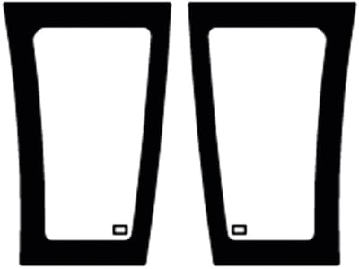 Frontscheibe, grün, unten links/rechts, geklebt, Siebdruck, für Fendt Farmer 300, Favorit Frontscheibe, grün, unten links/rechts, geklebt, Siebdruck, für Fendt Farmer 300, Favorit