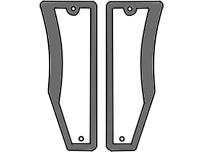 Frontscheibe, grün, unten links/rechts, Siebdruck, für John Deere 5000, Kabine Lochmann LX 036731/036420