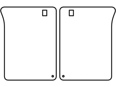 Frontscheibe, grün, unten links/rechts, für John Deere 6000, Kabine ab Nr. 223989 Frontscheibe, grün, unten links/rechts, für John Deere 6000, Kabine ab Nr. 223989