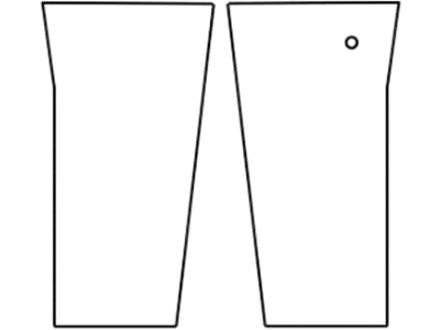 Frontscheibe, klar, unten links/rechts, für Massey Ferguson 300 Frontscheibe, klar, unten links/rechts, für Massey Ferguson 300