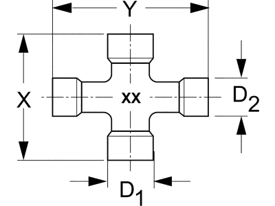 Walterscheid Kreuzgarnitur WW80° 2580, 36/32 x 89/106 mm, 1 x Büchsenbodenschmierung, 1120247