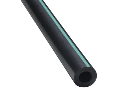 Milchschlauch 12 x 22 mm, 25 m, Gummi, schwarz, 1 grüner Streifen Milchschlauch 12 x 22 mm, 25 m, Gummi, schwarz, 1 grüner Streifen