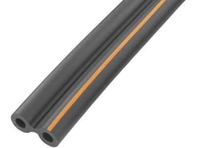 Doppel-Pulsschlauch 2 x 7,3/13,9 x 3,3 mm x 25 m, oranger Streifen, Gummi, für Gea Westfalia