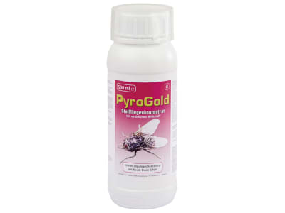 KERBL Insektenschutzmittel "PyroGold" 500 ml Konzentrat, gegen Stallfliegen und jedes andere kriechende oder fliegende Ungeziefer, 299560 KERBL Insektenschutzmittel "PyroGold" 500 ml Konzentrat, gegen Stallfliegen und jedes andere kriechende oder fliegende Ungeziefer, 299560