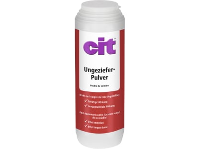 Cit Insektenpulver 500 ml für kriechenden Insekten wie Asseln, Käfern, Drahtwürmern, Ameisen etc. und roter Vogelmilbe, 15439 Cit Insektenpulver 500 ml für kriechenden Insekten wie Asseln, Käfern, Drahtwürmern, Ameisen etc. und roter Vogelmilbe, 15439