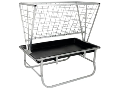 KERBL Heuraufe 112,5 x 116 x 68,5 cm ohne Dach, Metall feuerverzinkt, für Kälber, Ziegen, Schafe und Wild, kleine Ballen und loses Heu, 291345
