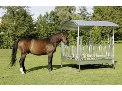 KERBL Heuraufe "Standard" B x H x T: 2,30 x 2,50 x 2,30 m 12 Fressplätze, feuerverzinkt, für Rinder und Pferde, Rund- und Rechteckballen bis 1,80 m Länge, 291289 KERBL Heuraufe "Standard" B x H x T: 2,30 x 2,50 x 2,30 m 12 Fressplätze, feuerverzinkt, für Rinder und Pferde, Rund- und Rechteckballen bis 1,80 m Länge, 291289