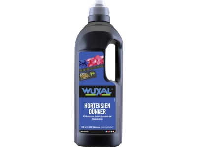 WUXAL® WUXAL® Hortensiendünger Flüssigdünger NPK 5+4+6 auch für Azaleen, Kamelien, Rhododendren 1 l Flasche WUXAL® WUXAL® Hortensiendünger Flüssigdünger NPK 5+4+6 auch für Azaleen, Kamelien, Rhododendren 1 l Flasche