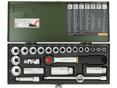 Proxxon Kompaktsatz mit 3/8"–Ratsche 24-teilig