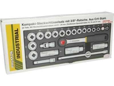 Proxxon Kompaktsatz mit 3/8"–Ratsche 24-teilig Proxxon Kompaktsatz mit 3/8"–Ratsche 24-teilig