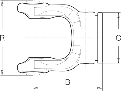 Bondioli & Pavesi Profilgabel 100; Global Baugröße 6; G7, Profil Dreikant 54 mm, Außenrohr, 204066851