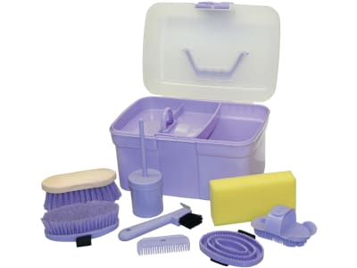 KERBL Putzbox purple für Kinder, 8-teilig, 321765