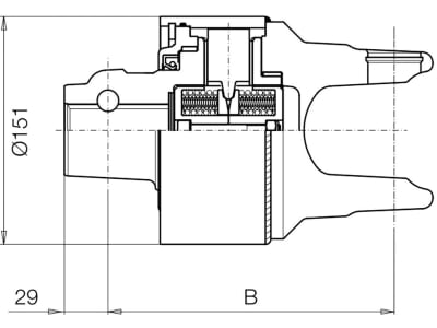 Bondioli & Pavesi Nockenschaltkupplung "LR24" 100; SFT Baugröße 6; H7, Auslösekraft 2,900 daNm, Profil 1 3/4" 6, , 6WH269004R