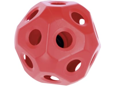 KERBL Futterball 400 mm rot, Fressöffnungen 19 St./60 mm, für Rinder und Pferde, 3210386 
