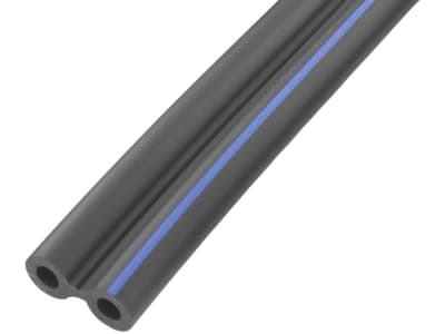 Doppel-Pulsschlauch 2 x 7,3/13,9 x 3,3 mm x 25 m, blauer Streifen, Gummi, für Gea Westfalia