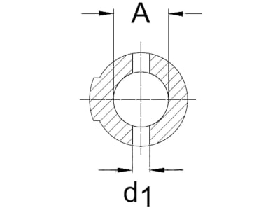 Walterscheid Nabengabel "NG" W Baugröße 2100, Profil 20H8, mit Spannstiftbohrung, 1040281