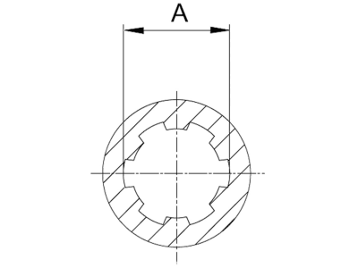 Walterscheid Weitwinkelanschlussgabel "ASGE" WW80° Baugröße 2380, Profil 1 3/8" 6, mit Ziehverschluss, 1134548