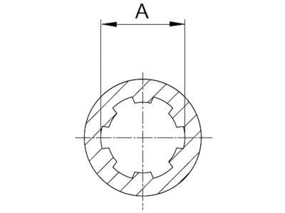 Walterscheid Weitwinkelanschlussgabel "ASG" WW80° Baugröße 2580, Profil 1 3/8" 6, mit Ziehverschluss, 1135313