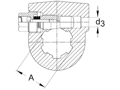 Walterscheid Weitwinkelanschlussgabel "AGCC" WW80° Baugröße 2480, Profil 1 3/8" 6, mit Klemmkonusbolzen, 1194081