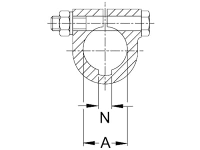 Walterscheid Weitwinkelanschlussgabel "AGKF" WW80° Baugröße 2380, Profil 1 3/8" 6, mit Klemmschraube (Formschluss), 1366839