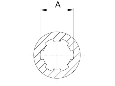 Walterscheid Weitwinkelanschlussgabel "ASGE P" PW80° Baugröße 480, Profil 1 3/8" 6, mit Ziehverschluss, 1139035