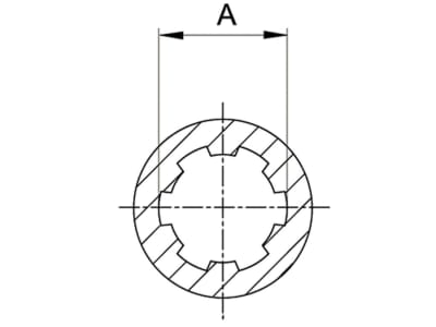 Walterscheid Weitwinkelanschlussgabel "ASG P" PW80° Baugröße 580, Profil 1 3/4" 20, mit Ziehverschluss, 1136936