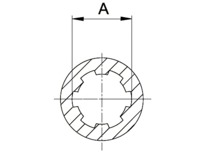 Walterscheid Weitwinkelanschlussgabel "QSG P" PW80° Baugröße 580, Profil 1 3/4" 6, mit Ziehverschlussautomatik, 1136966