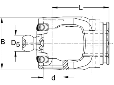 Walterscheid Weitwinkelprofilgabel "RG" WW80° Baugröße 2480, Profil S4, mit Zentralschmierung, 1193787