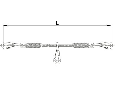 Walterscheid Betätigungsseil 4.000 mm für Unterlenkerfanghaken UHK-C Kat. 1, 2, 3L, 3, 4, 1305451