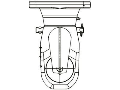 Walterscheid Kugeleinsatz "Kugel 80", KFD800-5 **, für Adapterplatte mit Flansch B x H 160 × 100 mm x 21 mm, für Traktor mit Anhängebock, 8002903