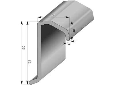 Kipperzett 130 x 65 x 4 mm mit Nut 10 x 1 mm, für Blechbrücken Kipperzett 130 x 65 x 4 mm mit Nut 10 x 1 mm, für Blechbrücken