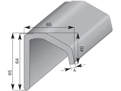 Kipperzett 65 x 65 x 4 mm mit Nut 10 x 1 mm, für Blechbrücken