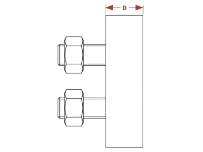 Walterscheid Adapter "ZWL303M" 125 x 60 x 35 mm, M 20, für Zwangslenkung Easy Fit Steering System, 8004977