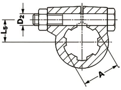 Walterscheid Reduzierstück, 1 3/8" 6 außen; 1 3/4" 6 innen, mit Klemmschraube, 1083505 Walterscheid Reduzierstück, 1 3/8" 6 außen; 1 3/4" 6 innen, mit Klemmschraube, 1083505