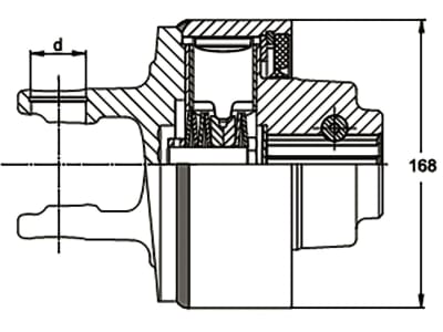 Walterscheid Nockenschaltkupplung "K64/22R" W Baugröße 2400, Auslösekraft 2.000 Nm, Profil 1 3/8" 6, Verschluss Klemmkonus CC, 1690102