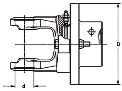 Walterscheid Scherbolzenkupplung "KB61/30", W 2600, 1 3/4" 20, d 42 mm, Auslösekraft 4.800 Nm, Verschluss Klemmkonus CC, 1346424