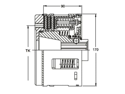 Walterscheid Reibkupplung "EK96", Ø Teilkreis 118 mm, 1 3/8" 6, Auslösekraft 1.050 Nm, mit Ziehverschluss, 6 x M 10, Verschluss Ziehverschluss ZV, 1173336