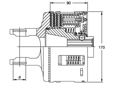 Walterscheid Reibkupplung "K96/4", W, Verschluss Klemmkonus CC